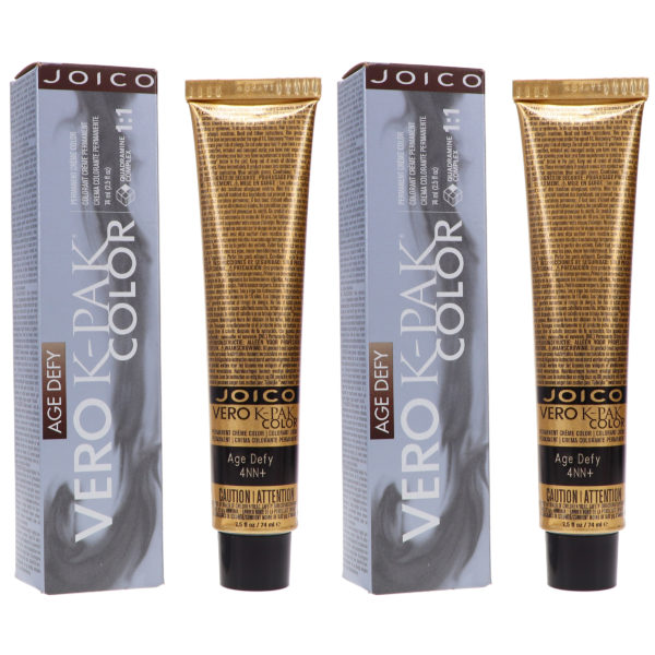 Joico Vero K-Pak Age Defy Hair Color 4NN+ Dark Natural Natural Brown 2.5 oz 2 Pack
