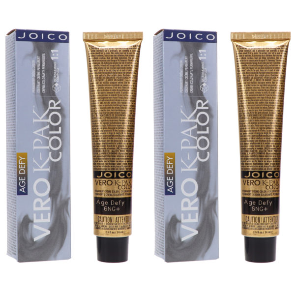 Joico Vero K-Pak Age Defy Hair Color 6NG+ Light Natural Brown 2.5 oz 2 Pack