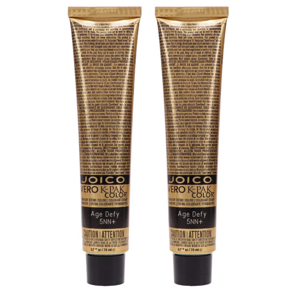 Joico Vero K-Pak Age Defy Hair Color 5NN+ Medium Natural Brown 2.5 oz 2 Pack