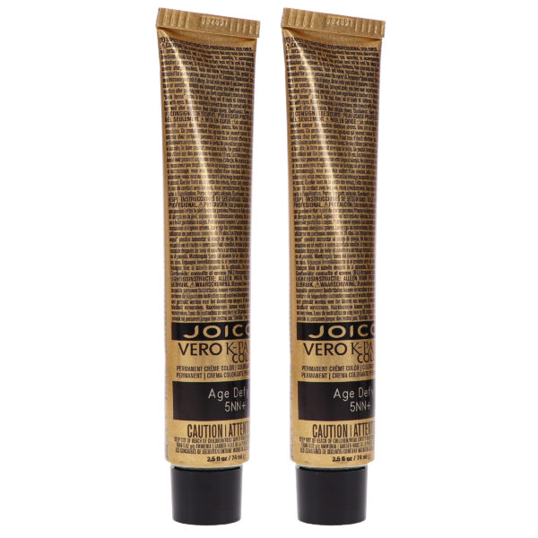 Joico Vero K-Pak Age Defy Hair Color 5NN+ Medium Natural Brown 2.5 oz 2 Pack