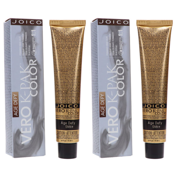 Joico Vero K-Pak Age Defy Hair Color 5NN+ Medium Natural Brown 2.5 oz 2 Pack