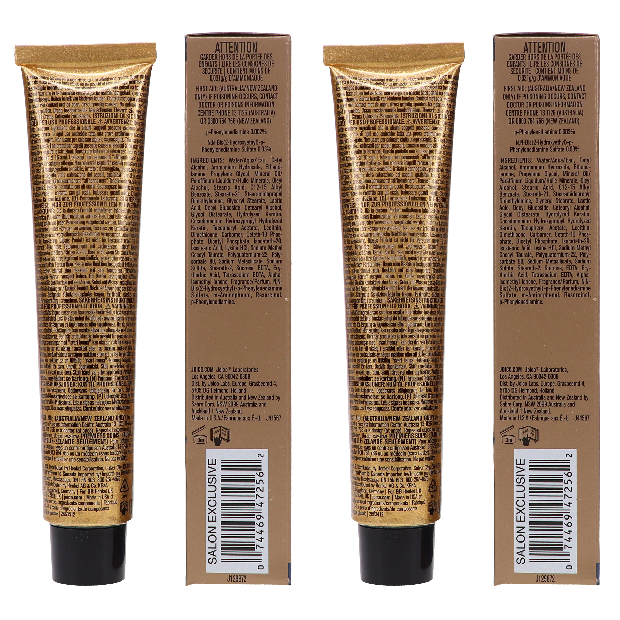 Joico Vero K-Pak Color HLN High Lift Natural Blonde 2.5 oz 2 Pack