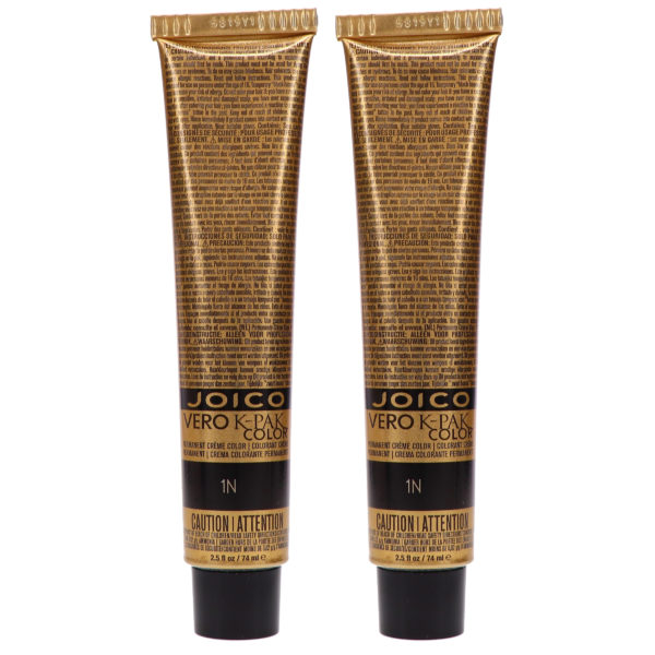 Joico Vero K-Pak Hair Color 1N Black 2.5 oz 2 Pack