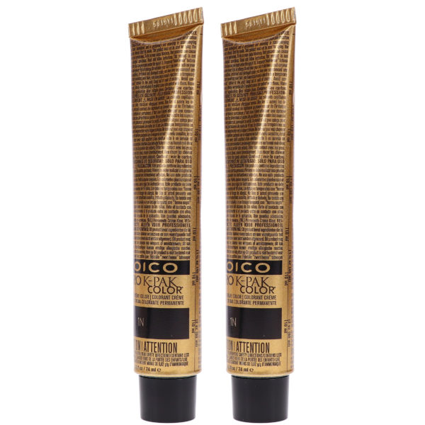 Joico Vero K-Pak Hair Color 1N Black 2.5 oz 2 Pack