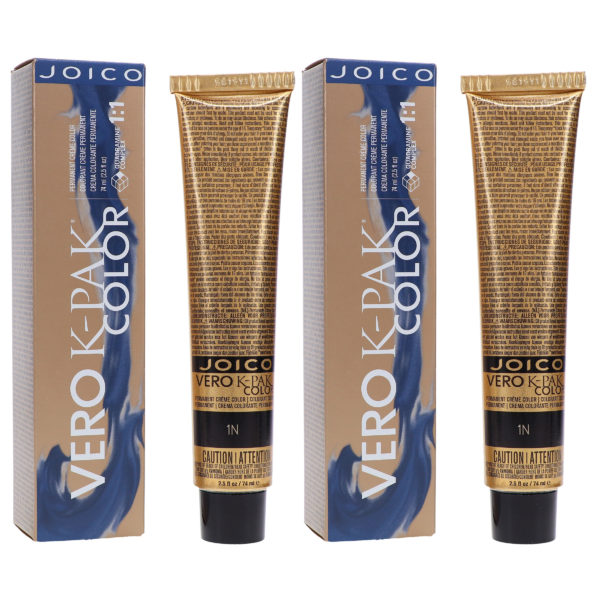Joico Vero K-Pak Hair Color 1N Black 2.5 oz 2 Pack
