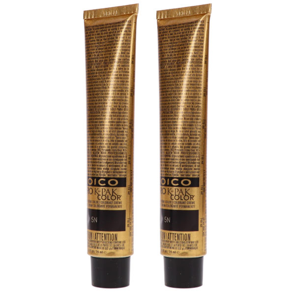 Joico Vero K-Pak Hair Color 5N Medium Brown 2.5 oz 2 Pack