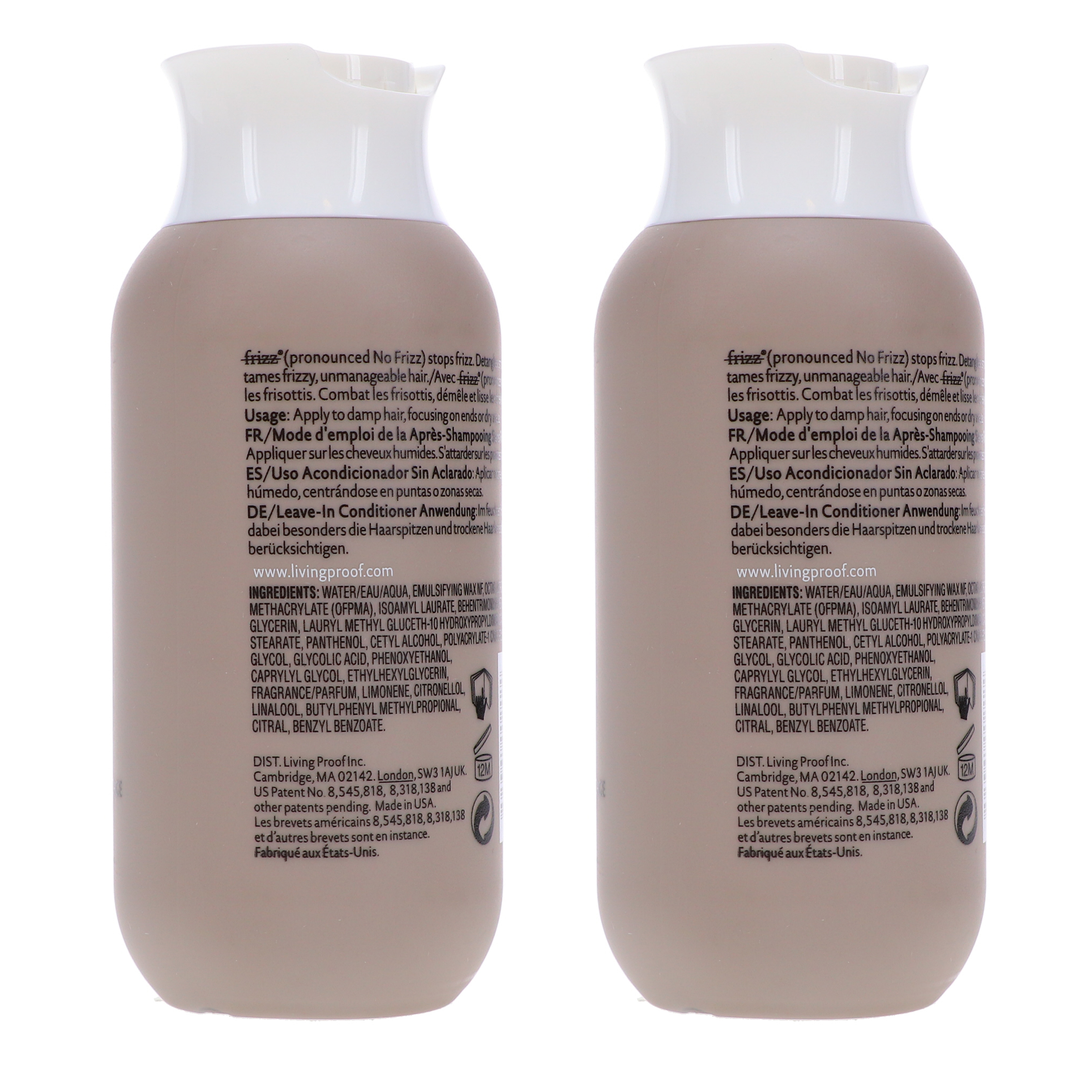 Living Proof No Frizz Leave in Conditioner 4 oz 2 Pack