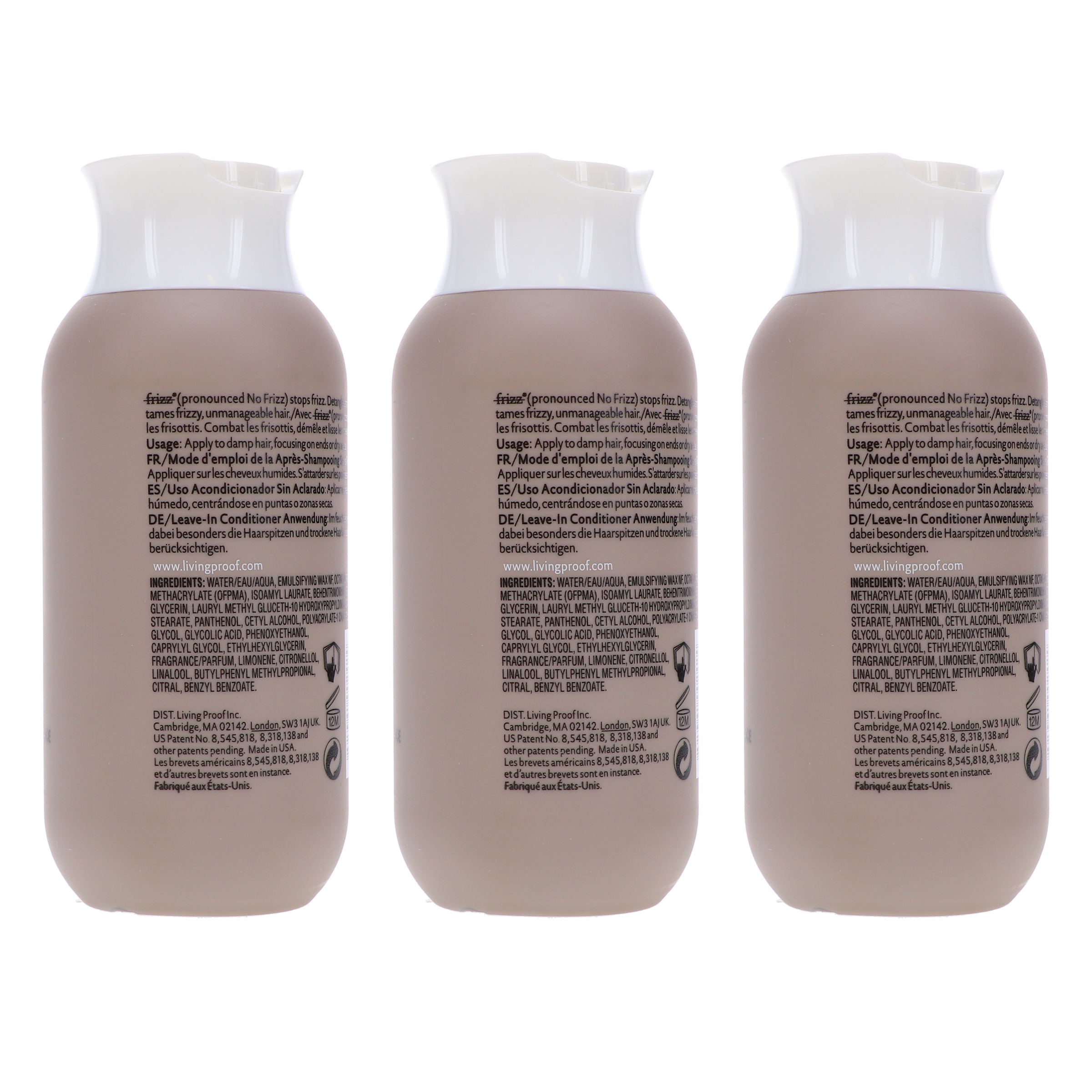Living Proof No Frizz Leave in Conditioner 4 oz 3 Pack