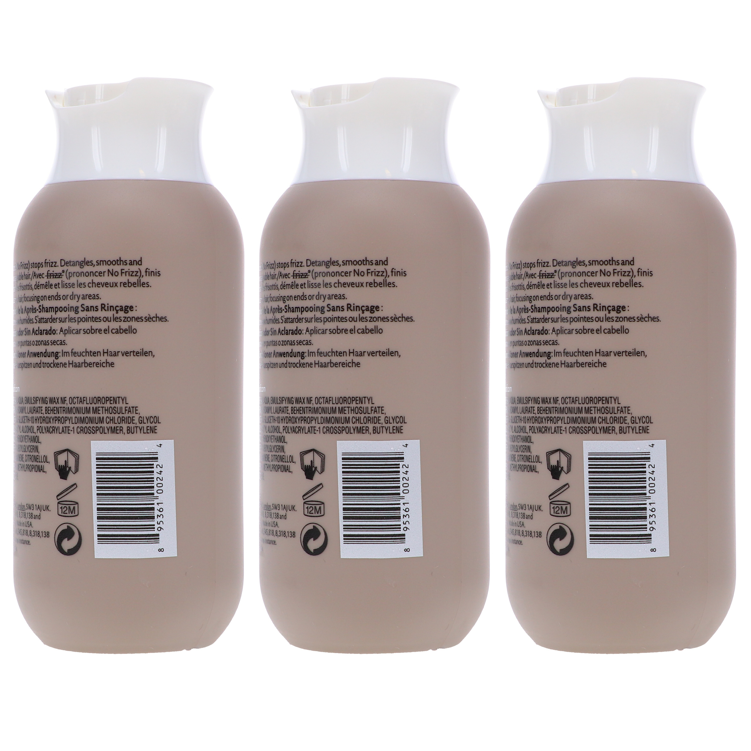 Living Proof No Frizz Leave in Conditioner 4 oz 3 Pack