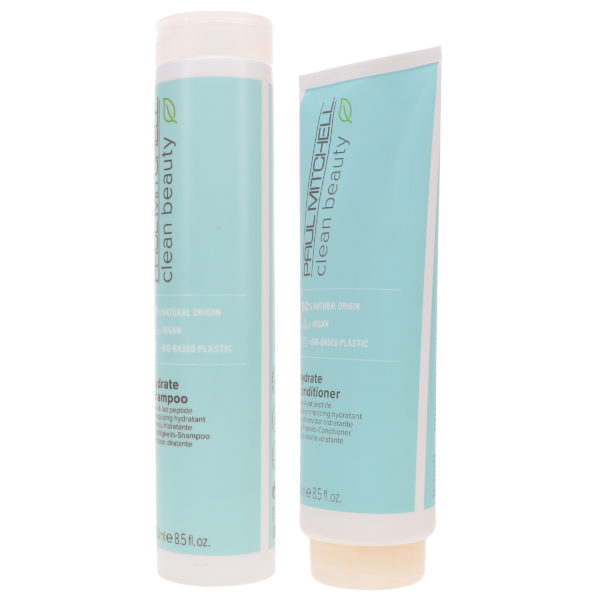 Paul Mitchell Clean Beauty Hydrate Shampoo 8.5 oz & Clean Beauty Hydrate Conditioner 8.5 oz Combo Pack