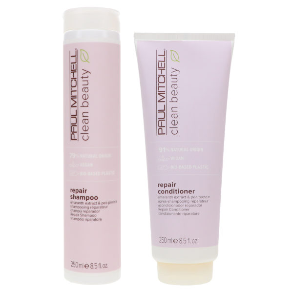 Paul Mitchell Clean Beauty Repair Shampoo 8.5 oz & Clean Beauty Repair Conditioner 8.5 oz Combo Pack