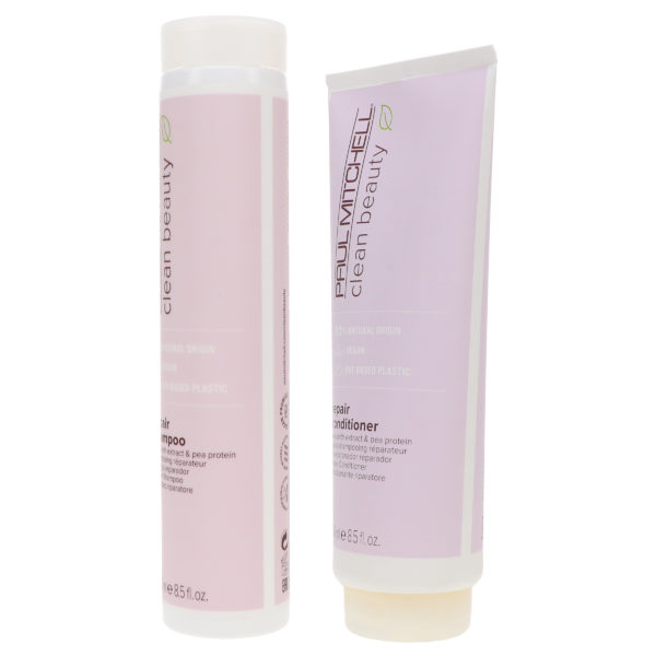 Paul Mitchell Clean Beauty Repair Shampoo 8.5 oz & Clean Beauty Repair Conditioner 8.5 oz Combo Pack