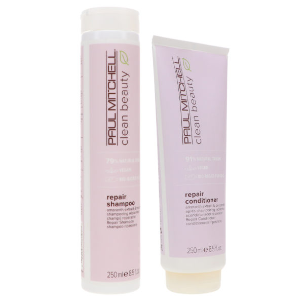 Paul Mitchell Clean Beauty Repair Shampoo 8.5 oz & Clean Beauty Repair Conditioner 8.5 oz Combo Pack