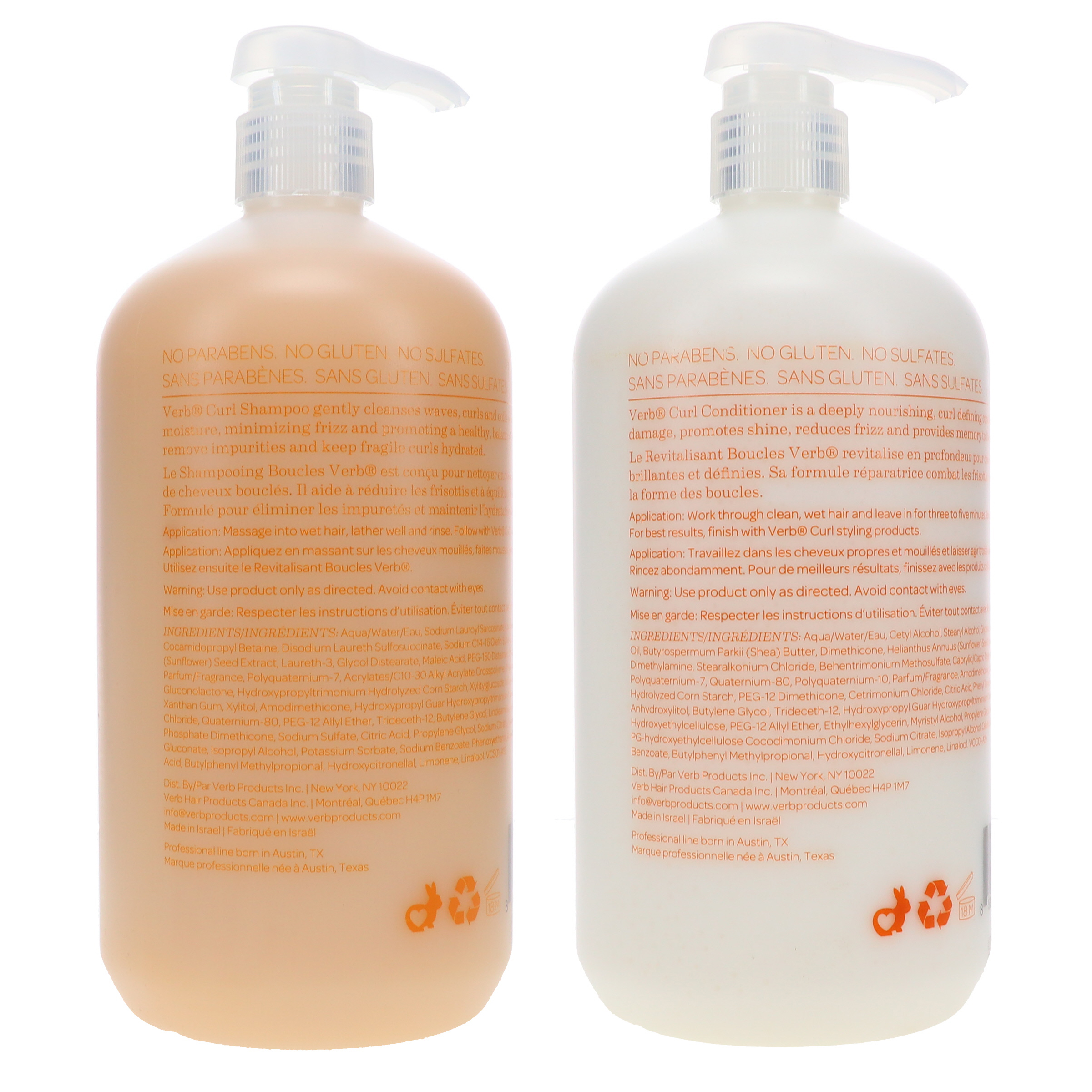 Verb Curl Shampoo 32 oz & Curl Conditioner 32 oz Combo Pack