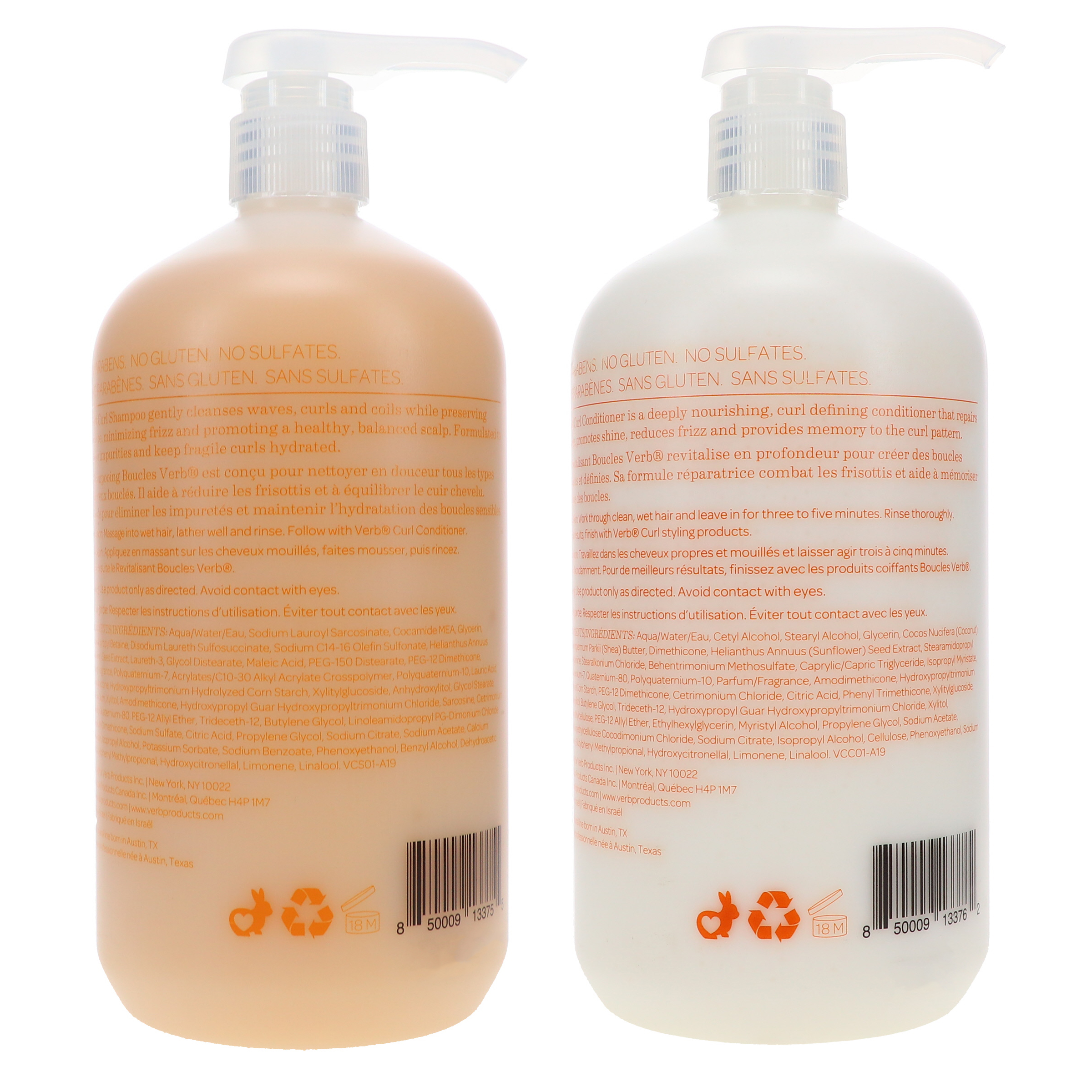 Verb Curl Shampoo 32 oz & Curl Conditioner 32 oz Combo Pack
