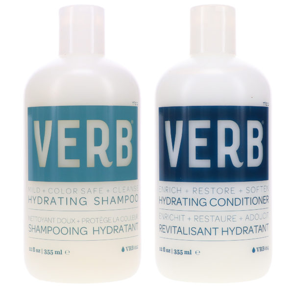 Verb Hydrating Shampoo 12 oz & Hydrating Conditioner 12 oz Combo Pack