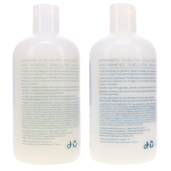 Verb Hydrating Shampoo 12 oz & Hydrating Conditioner 12 oz Combo Pack