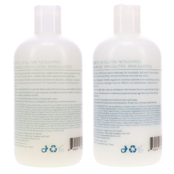 Verb Hydrating Shampoo 12 oz & Hydrating Conditioner 12 oz Combo Pack