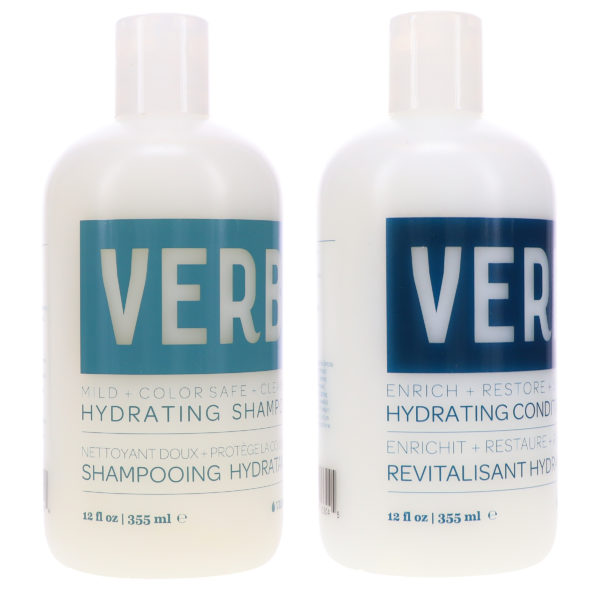 Verb Hydrating Shampoo 12 oz & Hydrating Conditioner 12 oz Combo Pack