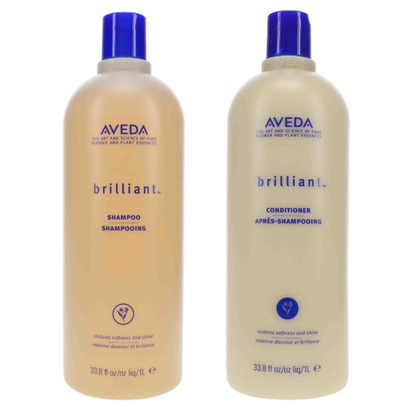 Aveda Brilliant Shampoo 33.8 oz. and Brilliant Conditioner 33.8 oz. Combo Pack