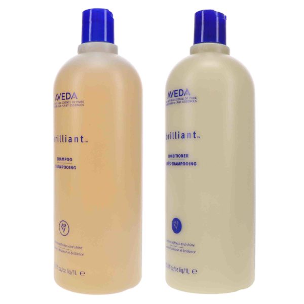 Aveda Brilliant Shampoo 33.8 oz. and Brilliant Conditioner 33.8 oz. Combo Pack