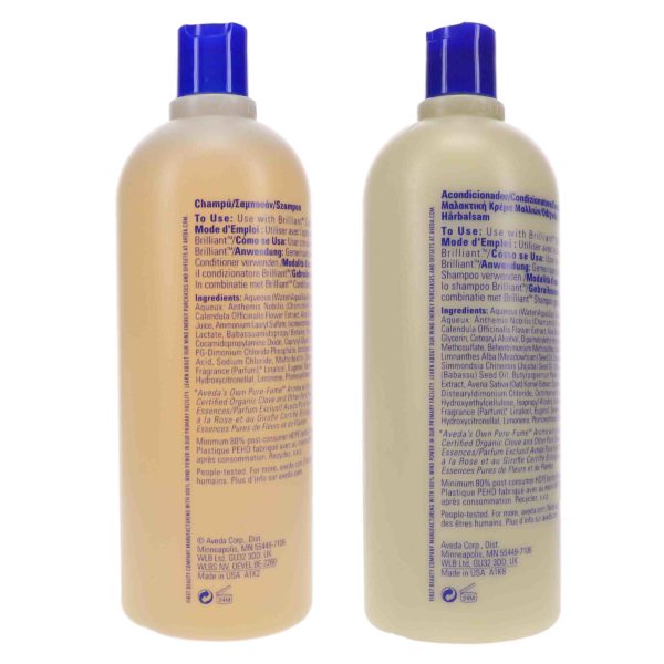 Aveda Brilliant Shampoo 33.8 oz. and Brilliant Conditioner 33.8 oz. Combo Pack