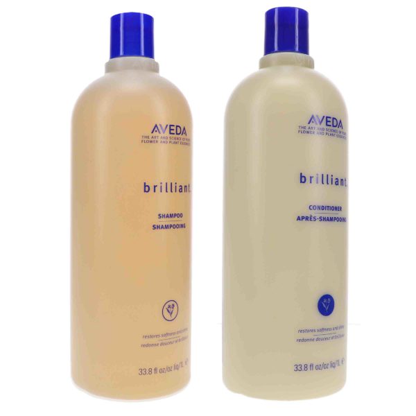 Aveda Brilliant Shampoo 33.8 oz. and Brilliant Conditioner 33.8 oz. Combo Pack