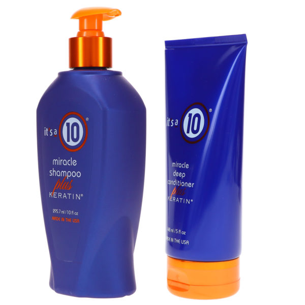 It's a 10 Miracle Shampoo Plus Keratin 10 oz & Miracle Deep Conditioner Plus Keratin 5 oz Combo Pack