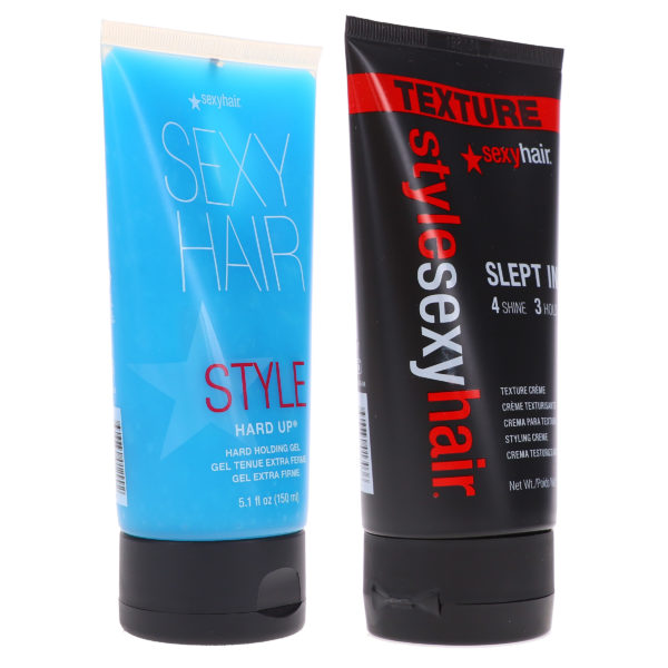 Sexy Hair Style Sexy Hair Hard Up Hard Holdng Gel 5.1 oz & Style Sexy Hair Slept In Texture Creme 5.1 oz Combo Pack