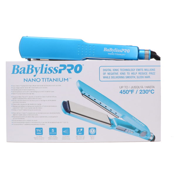 BaBylissPRO Nano Titanium-Plated Ionic Straightening Iron 1 3/4 in