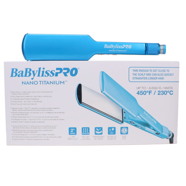 BaBylissPRO Nano Titanium Ultra-Thin Flat Iron 2 Inch
