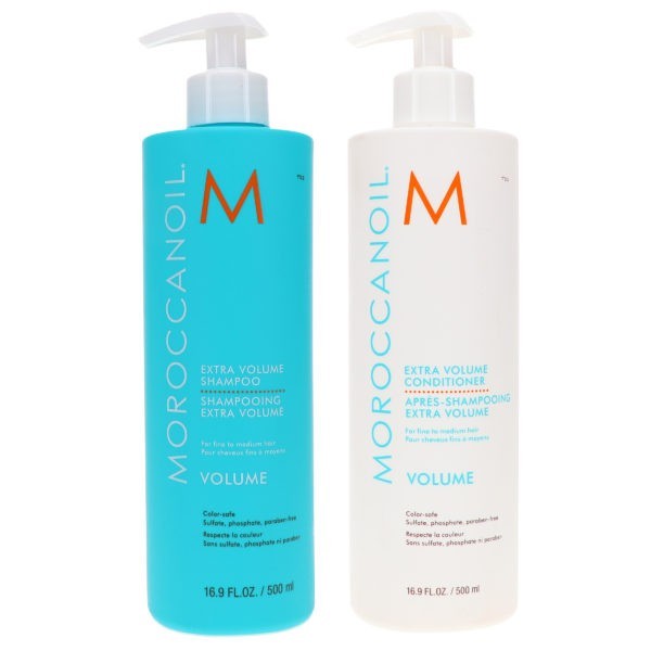 Moroccanoil Extra Volume Shampoo 16.9 oz & Extra Volume Conditioner 16.9 oz Combo Pack