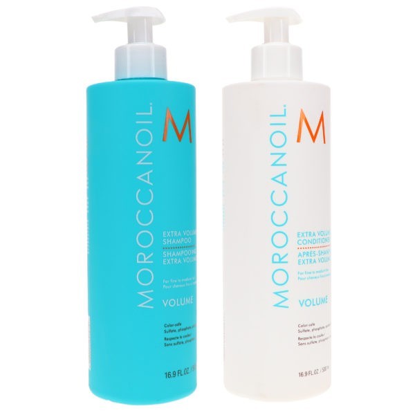 Moroccanoil Extra Volume Shampoo 16.9 oz & Extra Volume Conditioner 16.9 oz Combo Pack