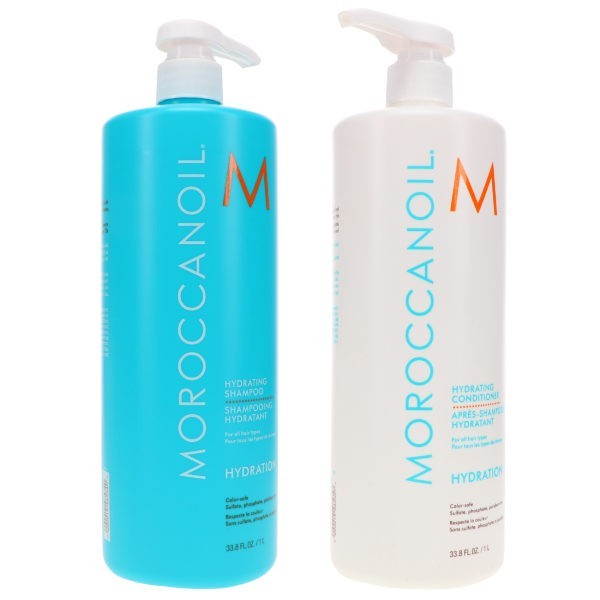 Moroccanoil Hydrating Shampoo 33.8 oz & Hydrating Conditioner 33.8 oz Combo Pack