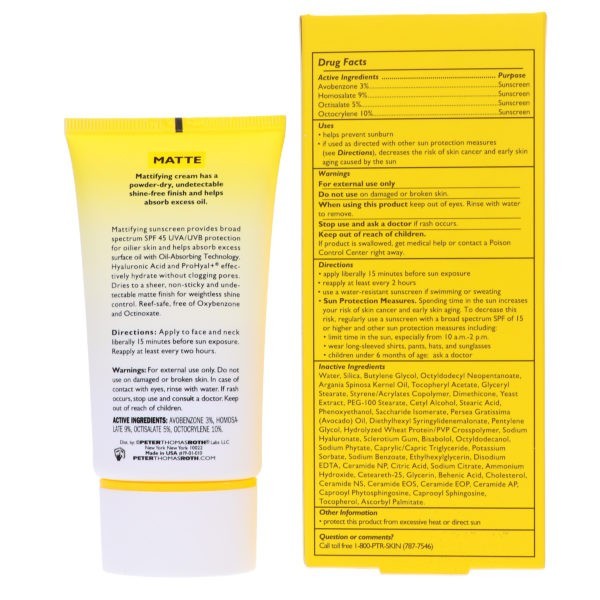 Peter Thomas Roth Max Matte Shine Control Sunscreen Broad Spectrum SPF 45 1.7 oz