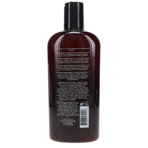 American Crew 3-in-1 Shampoo Conditioner and Body Wash 15.2 Oz