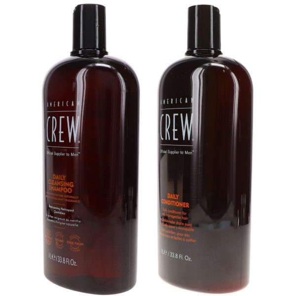 American Crew Daily Cleansing Shampoo 33.8 oz & Daily Conditioner 33.8 oz Combo Pack