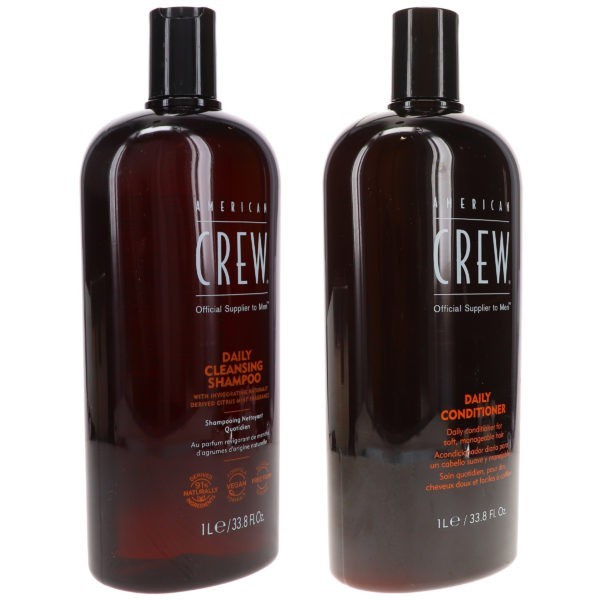 American Crew Daily Cleansing Shampoo 33.8 oz & Daily Conditioner 33.8 oz Combo Pack