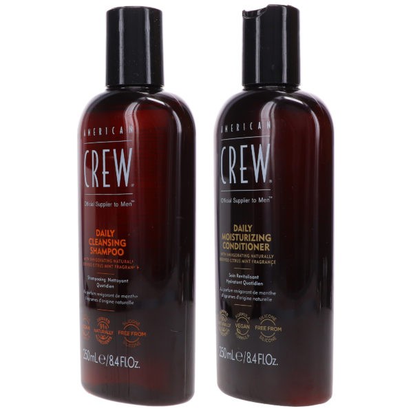 American Crew Daily Cleansing Shampoo 8.4 oz & Daily Moisturizing Conditioner 8.4 oz Combo Pack