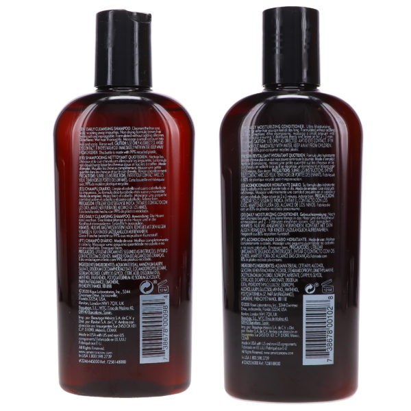 American Crew Daily Cleansing Shampoo 8.4 oz & Daily Moisturizing Conditioner 8.4 oz Combo Pack