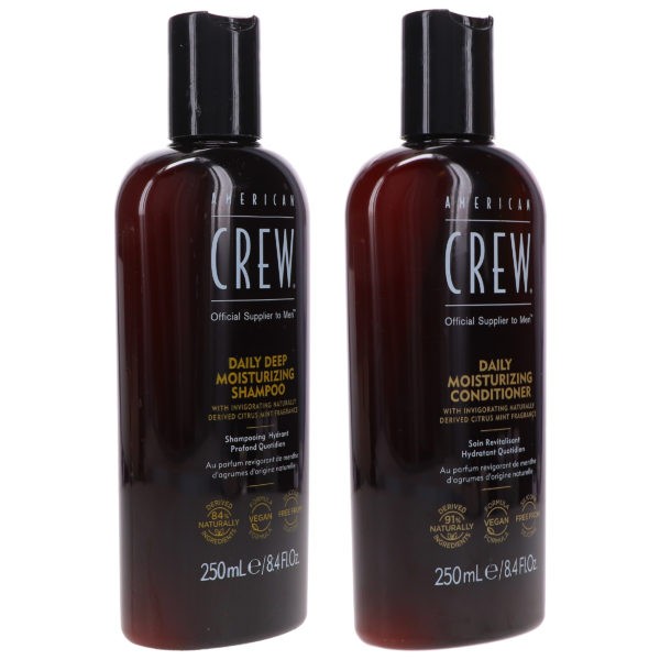 American Crew Daily Deep Moisturizing Shampoo 8.4 oz & Daily Moisturizing Conditioner 8.4 oz Combo Pack