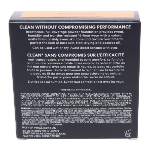 bareMinerals BAREPRO 16-HR Skin-Perfecting Powder Foundation Light Neutral 22 0.34 oz