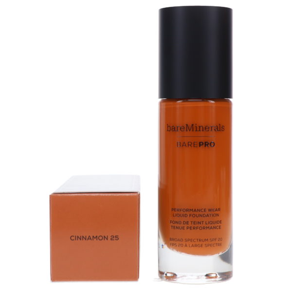 bareMinerals BAREPRO Performance Wear Liquid Foundation SPF 20 Cinnamon 1 oz