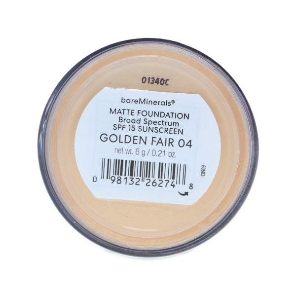 bareMinerals Loose Powder Matte Foundation SPF 15 Golden Fair 04 0.21 oz