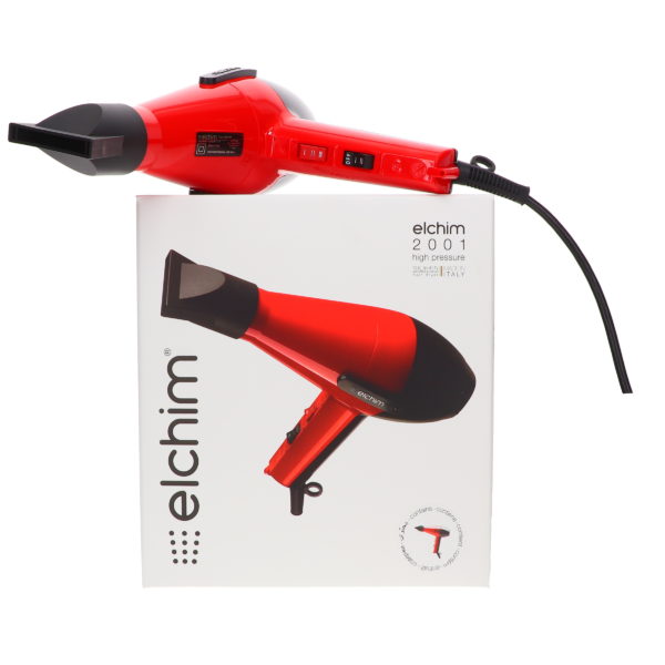 Elchim High Pressure 2001 Hair Dryer Red & Black