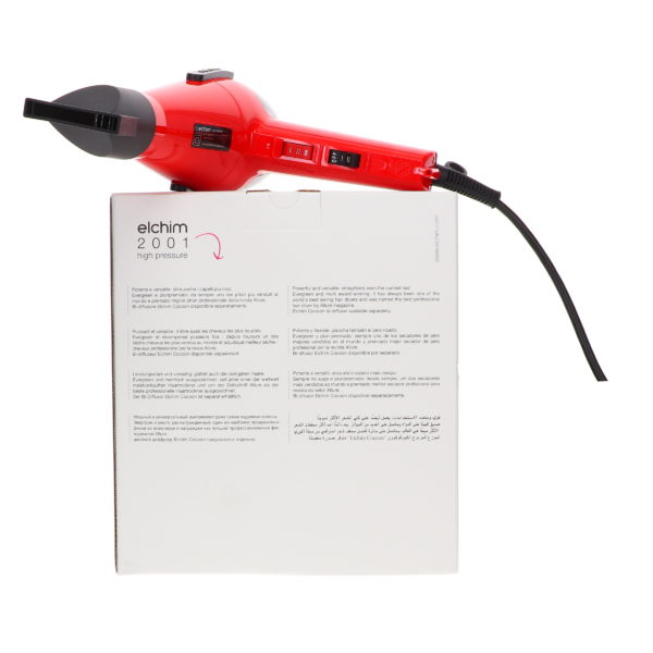 Elchim High Pressure 2001 Hair Dryer Red & Black