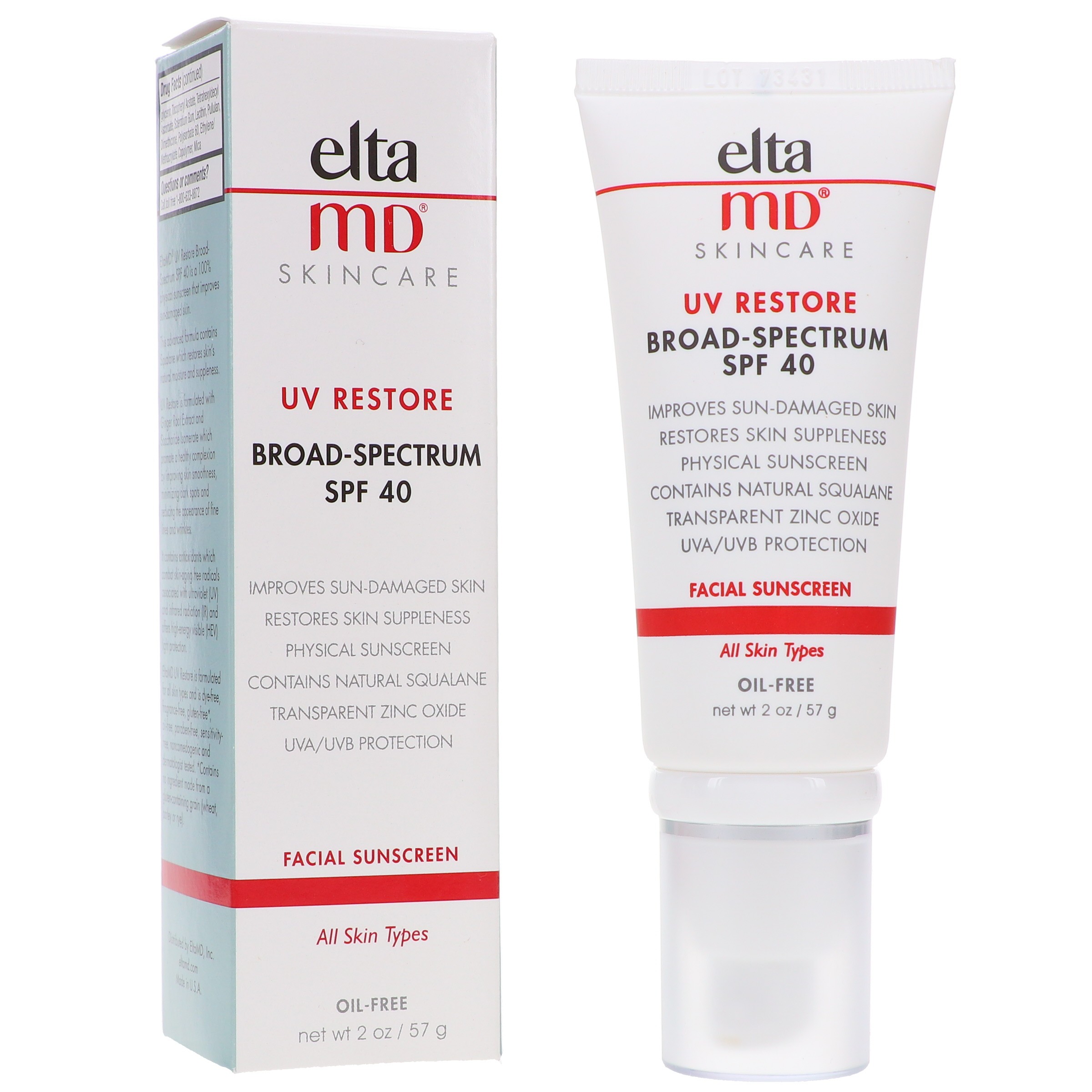 Elta MD UV Restore Broad Spectrum SPF 40 2 oz