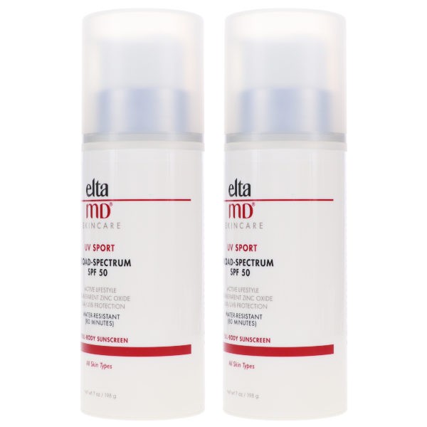 Elta MD UV Sport SPF 50 Water Resistant Sunscreen 7 oz 2 Pack