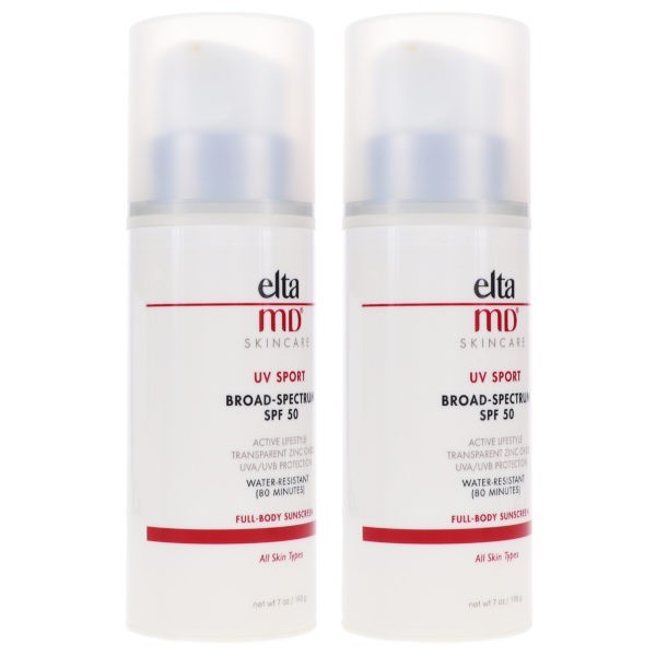 Elta MD UV Sport SPF 50 Water Resistant Sunscreen 7 oz 2 Pack
