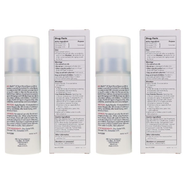 Elta MD UV Sport SPF 50 Water Resistant Sunscreen 7 oz 2 Pack